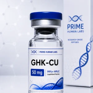 GHK-Cu 50mg research peptide vial and box
